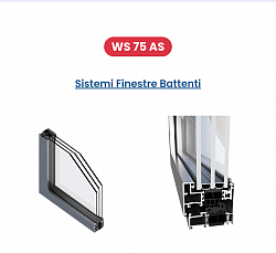 Ponzio WS 75 AS: Anta a scomparsa e taglio termico ad alte prestazioni in soli 75 mm. Versatilità garantita con versioni disponibili da 55 mm e 65 mm.